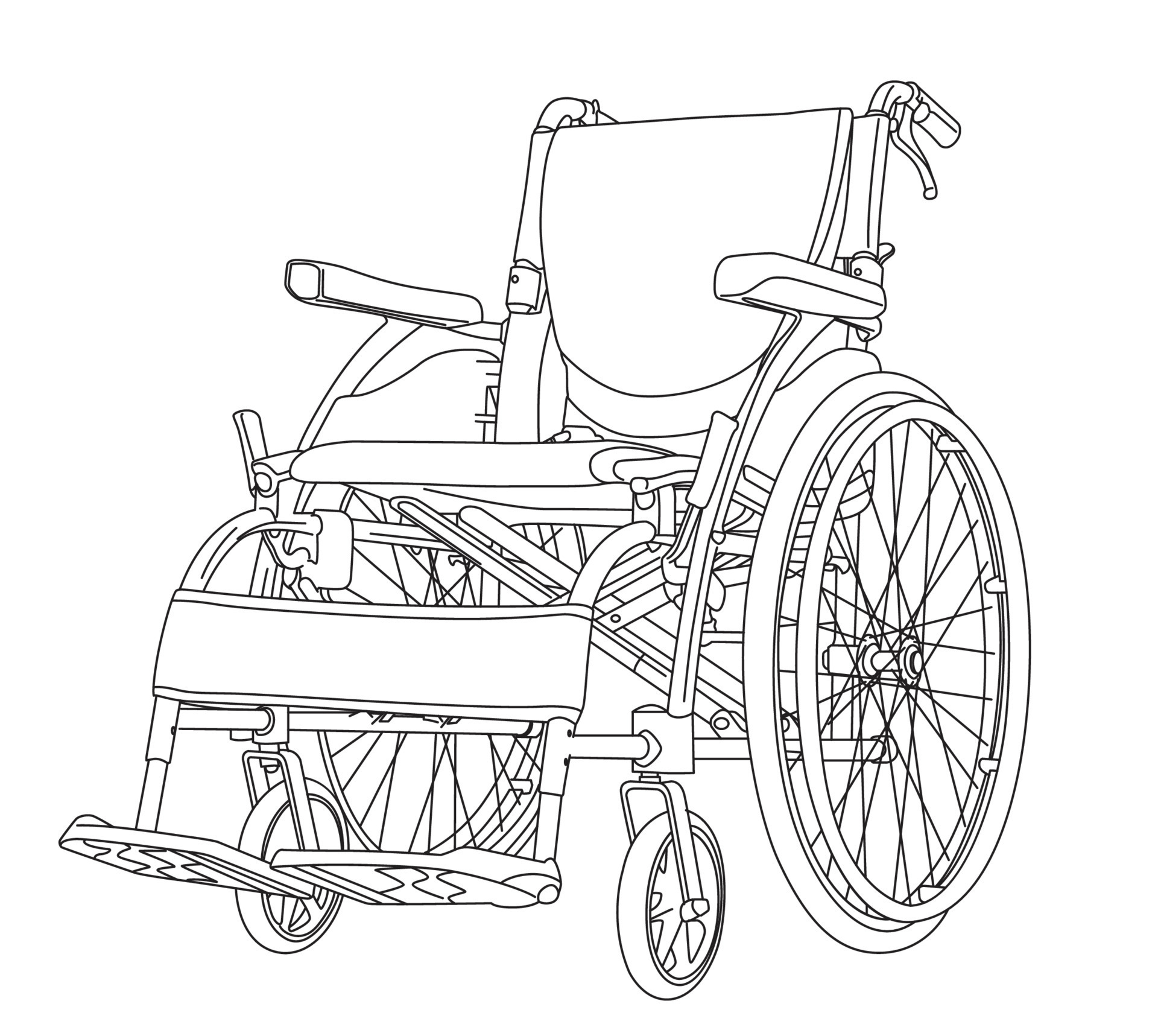 Desenhos de Cadeira de Rodas Incrível para colorir