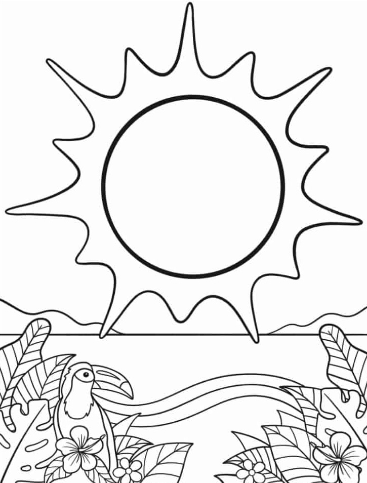 Desenhos de Desenho Grátis do Nascer Do Sol para colorir