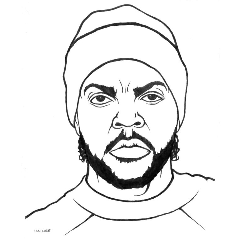 Famoso Rapper e Ator Ice Cube para colorir