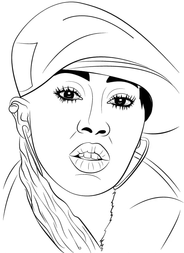 Desenhos de Garota Rapper Missy para colorir