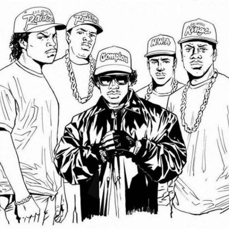 Desenhos de Grupo Gangsta Rap para colorir