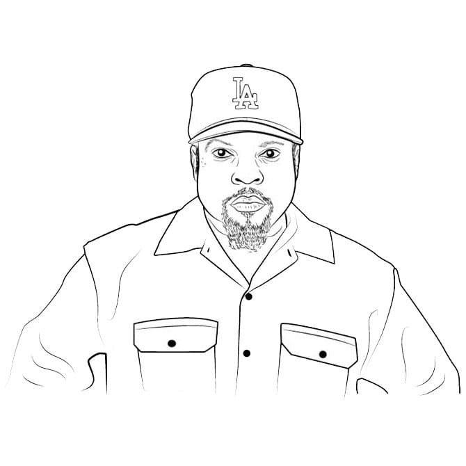 Desenhos de Ice Cube é um Cantor e Ator Popular para colorir