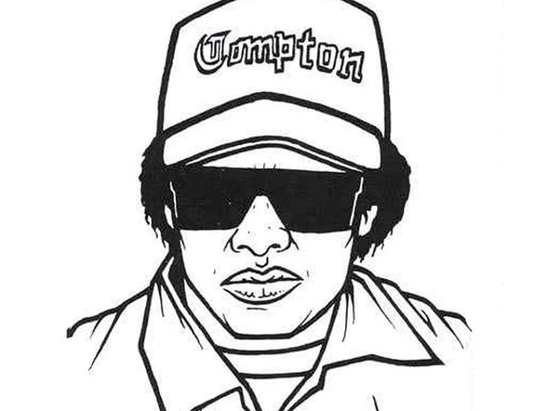 Membro da Banda Compton para colorir