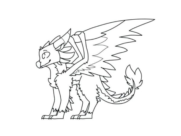 Desenhos de O Pequeno Dragão Está Aprendendo a Voar para colorir