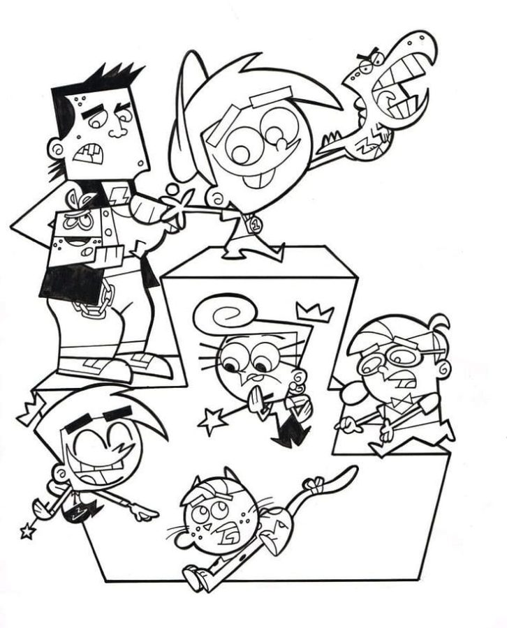 Desenhos de Personagens de Desenhos Animados não podem Compartilhar o Pedestal para colorir