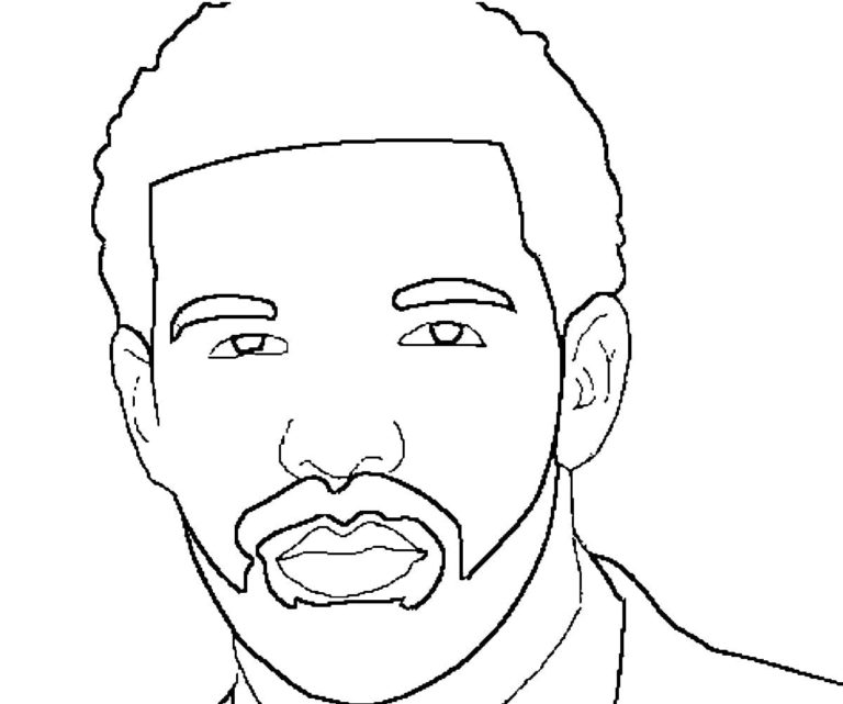 Retrato de Drake para colorir