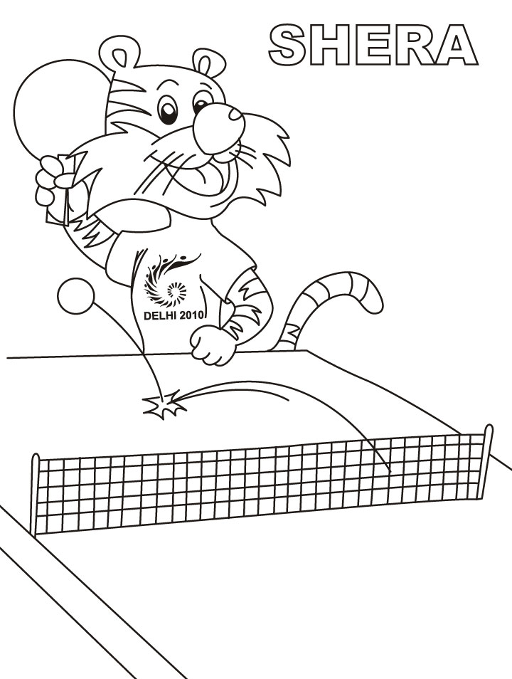 Desenhos de Shera Jogando Tênis de Mesa para colorir