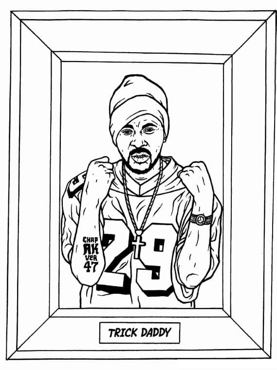 Desenhos de Truque Papai Rap Star para colorir