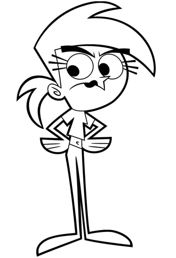 Desenhos de Vicky é a Babá de Timmy para colorir