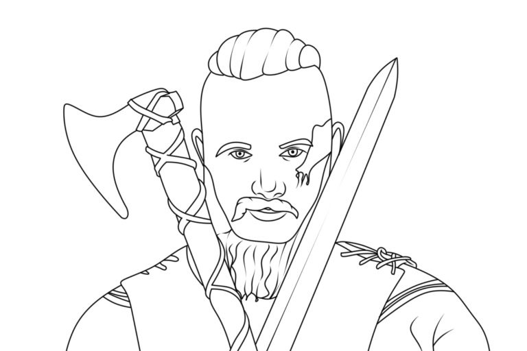 Desenhos de Ragnar Lodbrok para colorir