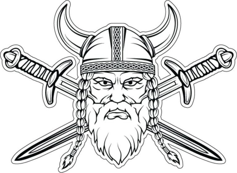 Emblema Viking para colorir