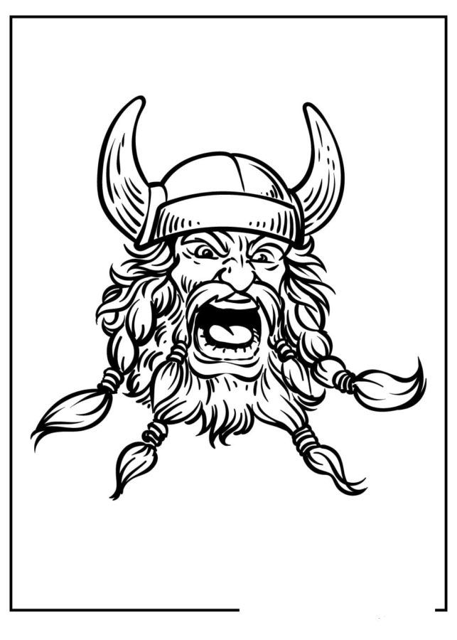 Desenhos de Grito Viking para colorir