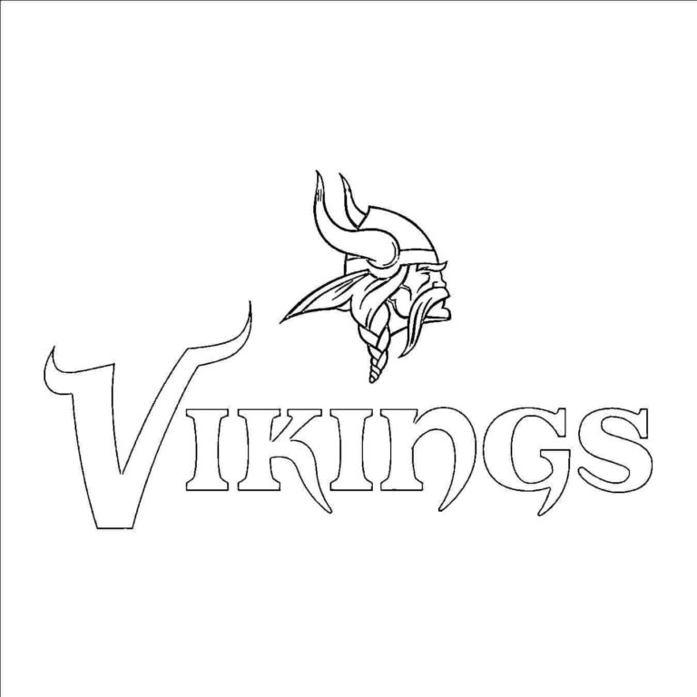 Desenhos de Logotipo dos Vikings para colorir