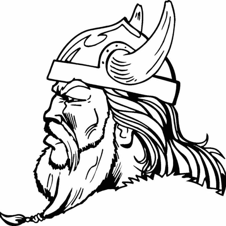 Desenhos de Perfil Viking para colorir