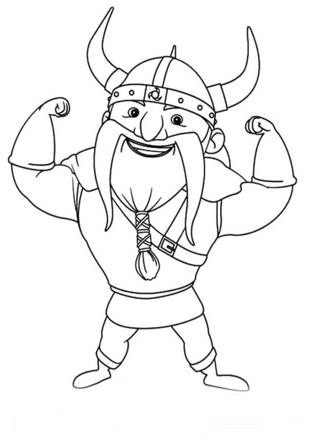 Viking Musculoso para colorir