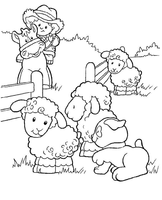 Desenhos de Animais de fazenda muito fofos para colorir