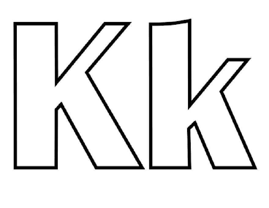 2 Letra K para colorir