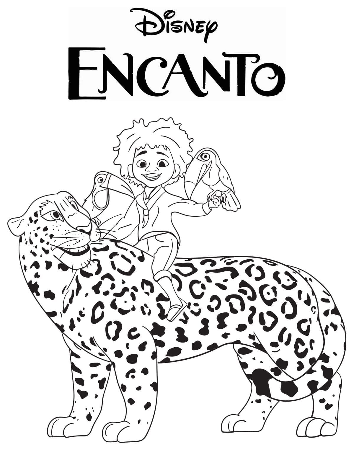 Desenhos de Antonio e Jaguar para colorir