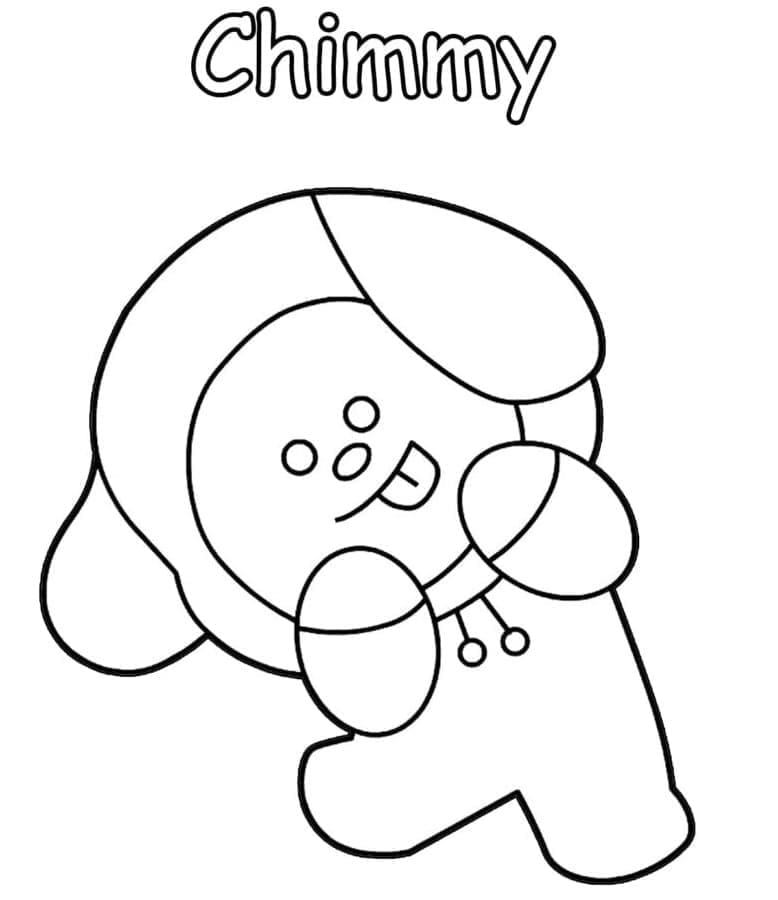 Desenhos de Chimmy do BT21 para colorir
