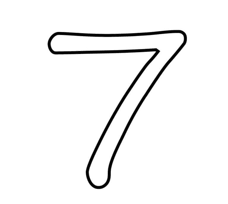 Desenhos de Fácil Número 7 para colorir