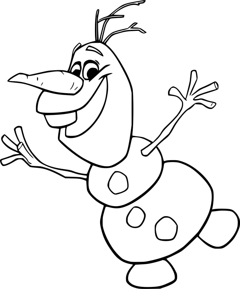 Fácil Olaf para colorir