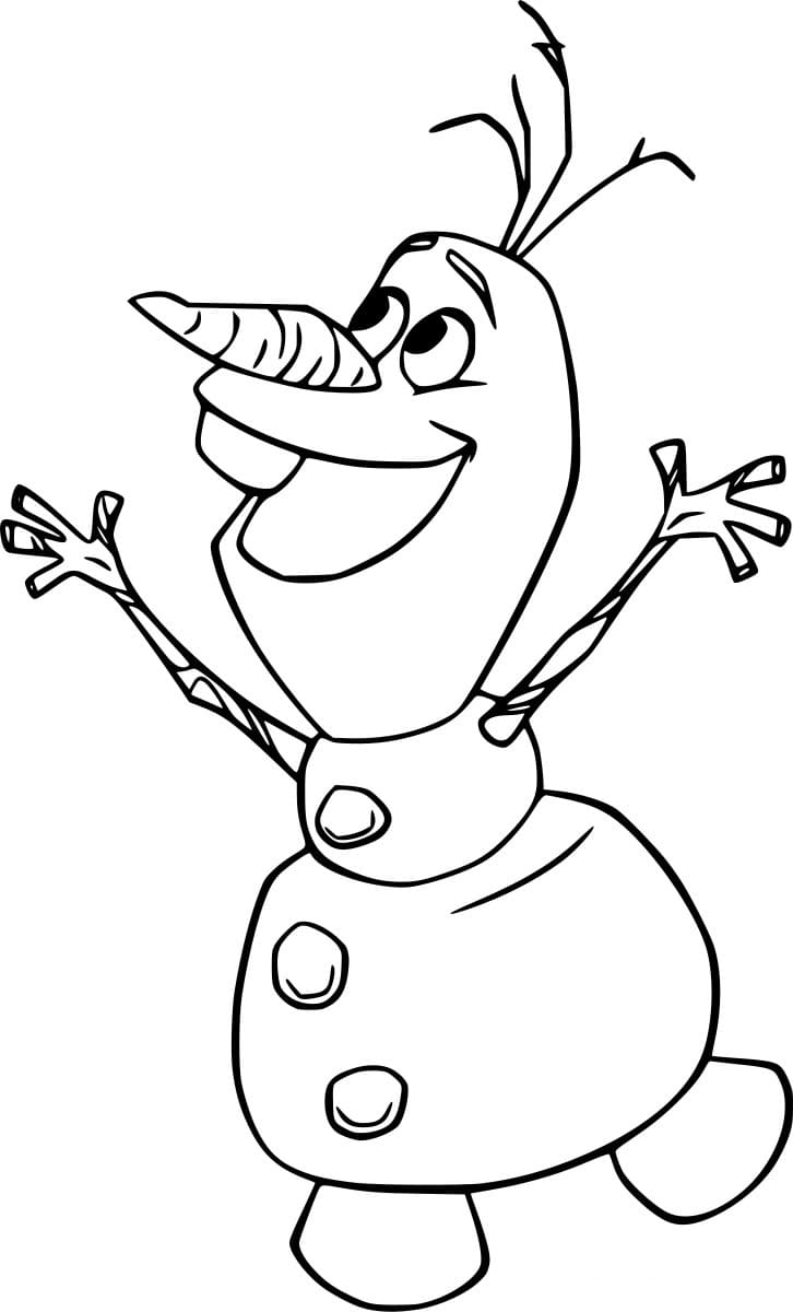 Feliz Olaf para colorir