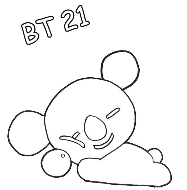 Desenhos de Koya do BT21 para colorir