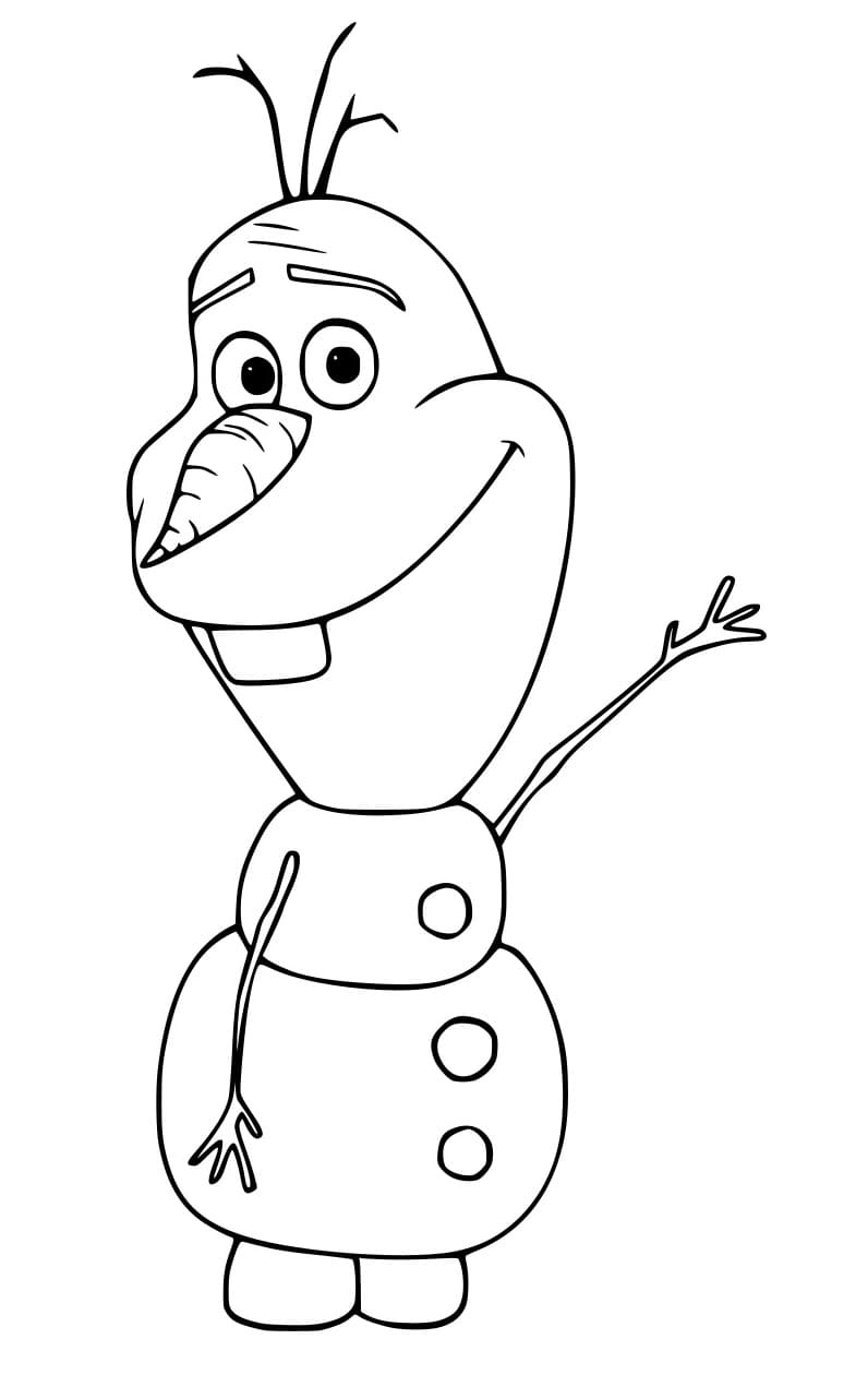 Muito fácil Olaf para colorir