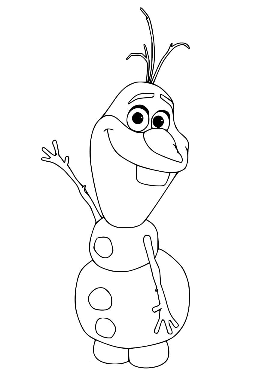 Muito simples Olaf para colorir