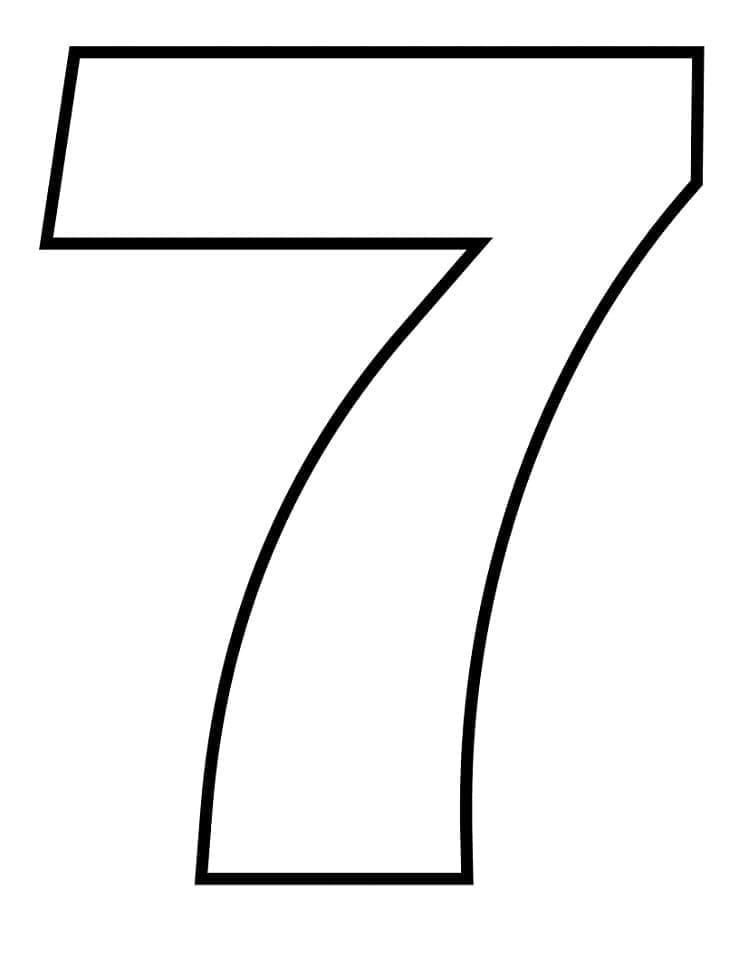 Desenhos de Número Perfeito 7 para colorir