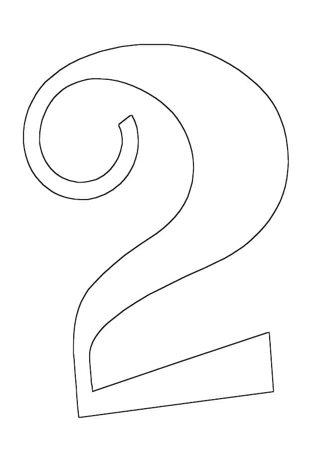Desenhos de Número grátis 2 para colorir