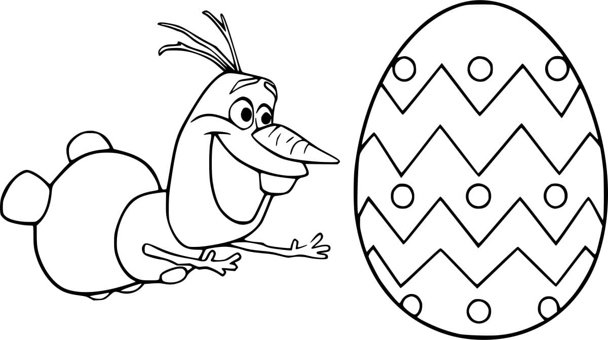 Desenhos de Olaf quer um ovo da Páscoa para colorir