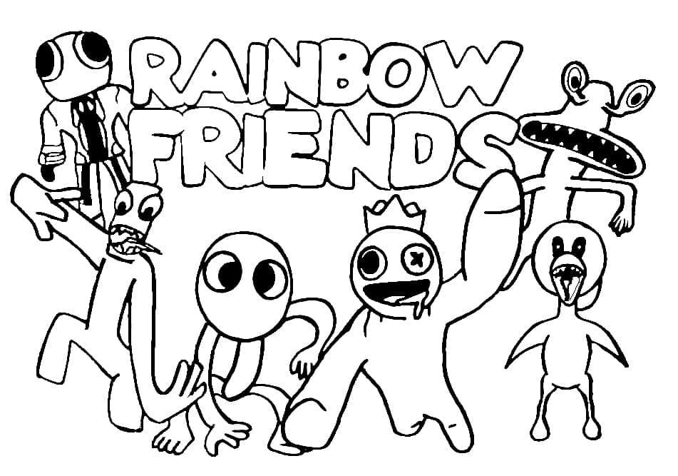 Roblox Rainbow Friends para colorir