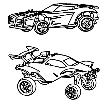 Desenhos de Rocket League Carros para colorir