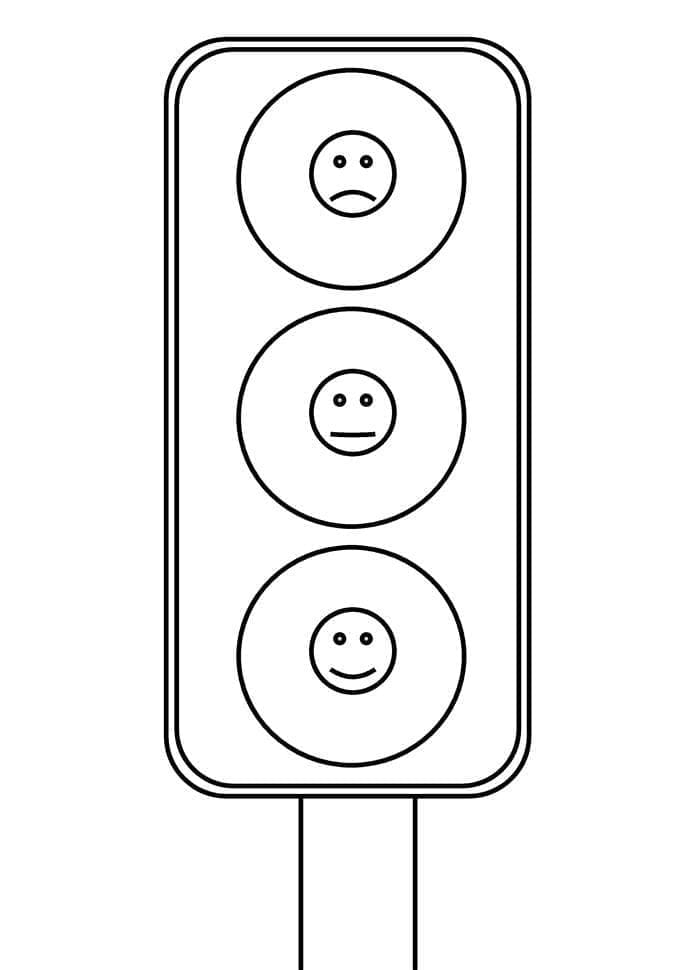 Desenhos de Semáforo Emoji para colorir