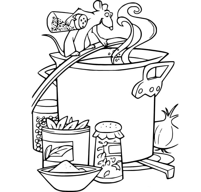 Ratatouille Para Colorir