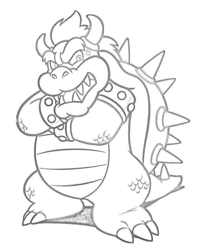 Desenhe Bowser de graça para colorir