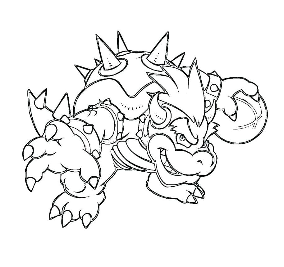 Desenhe Bowser para imprimir grátis para colorir