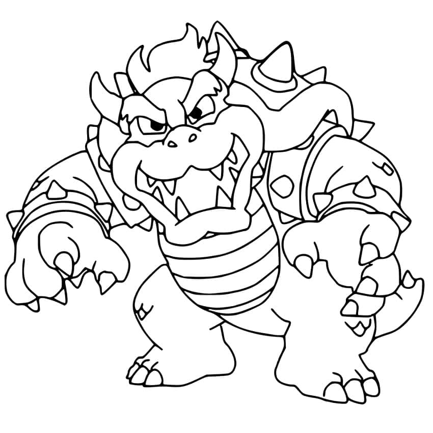 Desenhe Bowser para imprimir para colorir