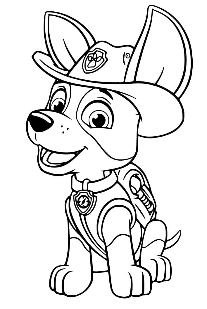 Desenhos de Adorável Tracker da Patrulha Canina para colorir