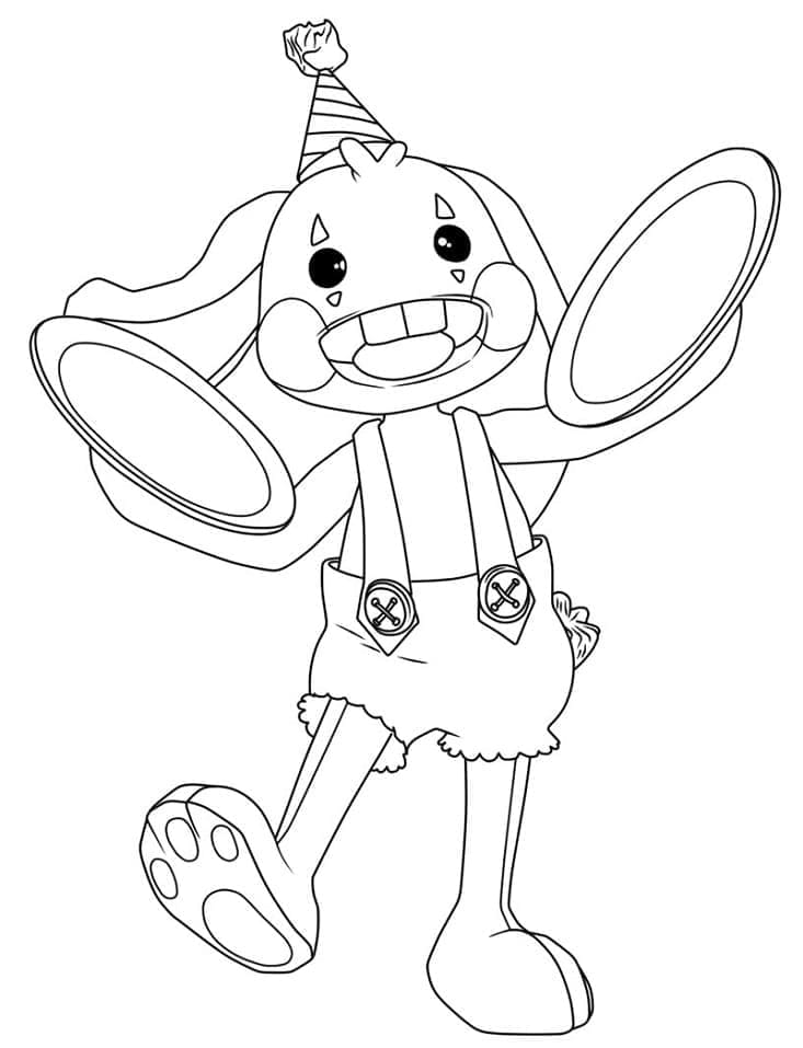 Desenhos de Bunzo Bunny em Poppy Playtime Capítulo 2 para colorir