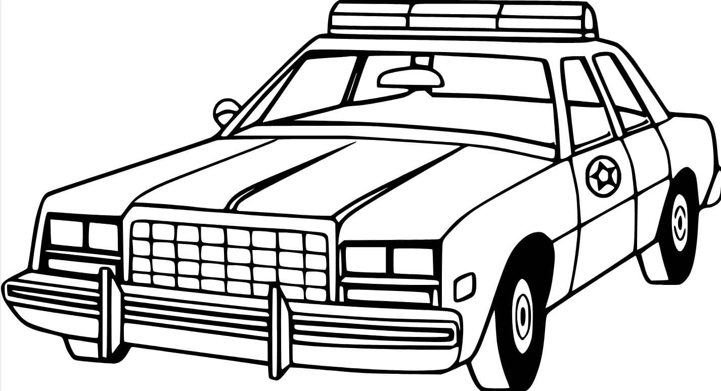 Desenhos de Carro de polícia antigo para colorir