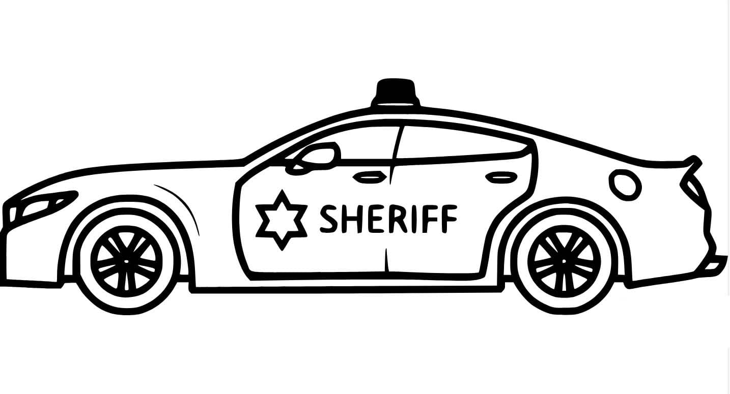 Desenhos de Carro de polícia do xerife para colorir