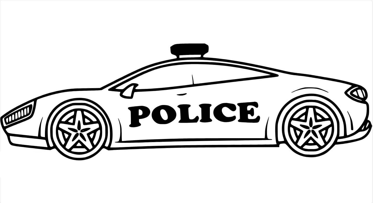 Desenhos de Carro esportivo da polícia para colorir