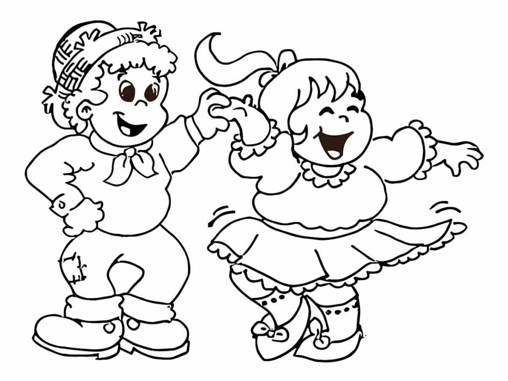 Desenhos de Dança Festa Junina para colorir