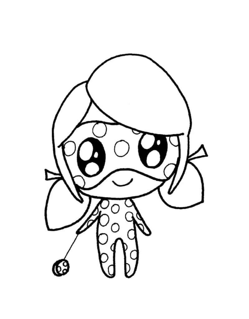 Desenhar Chibi Marinette para colorir