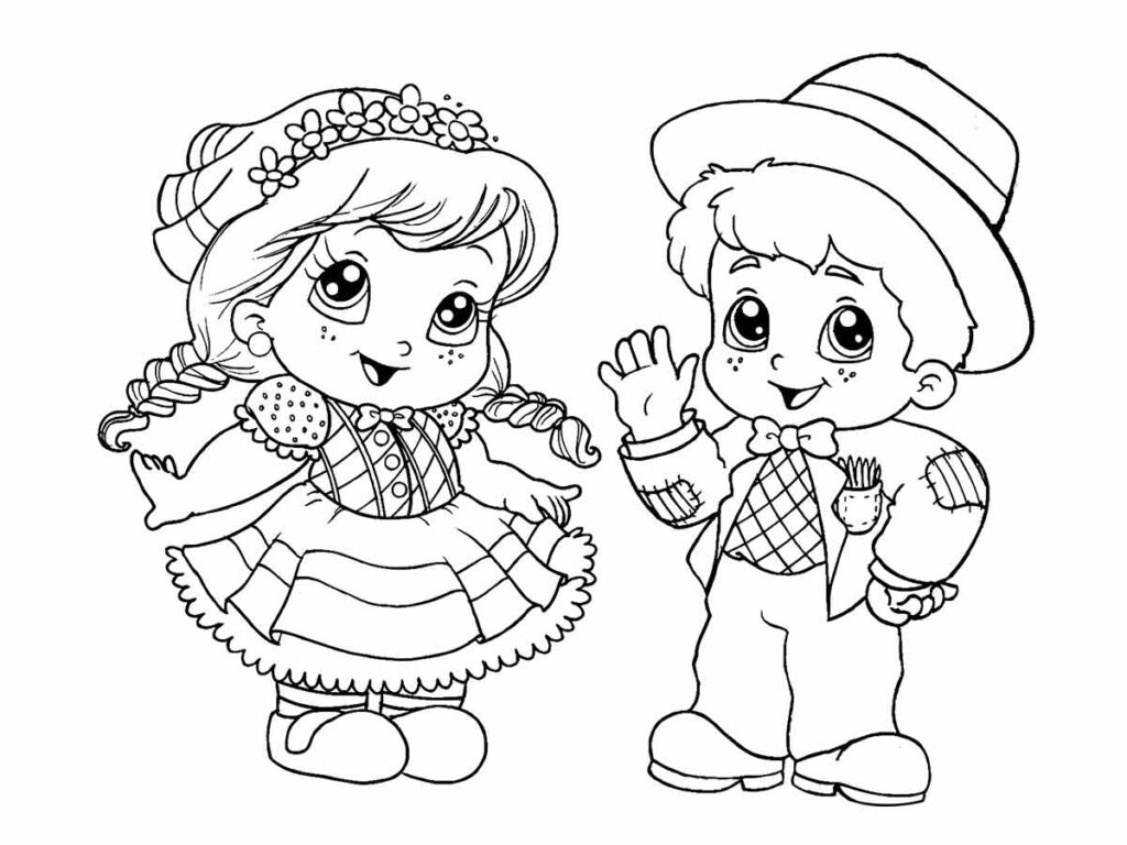 Desenhar Festa Junina – Página 11 para colorir