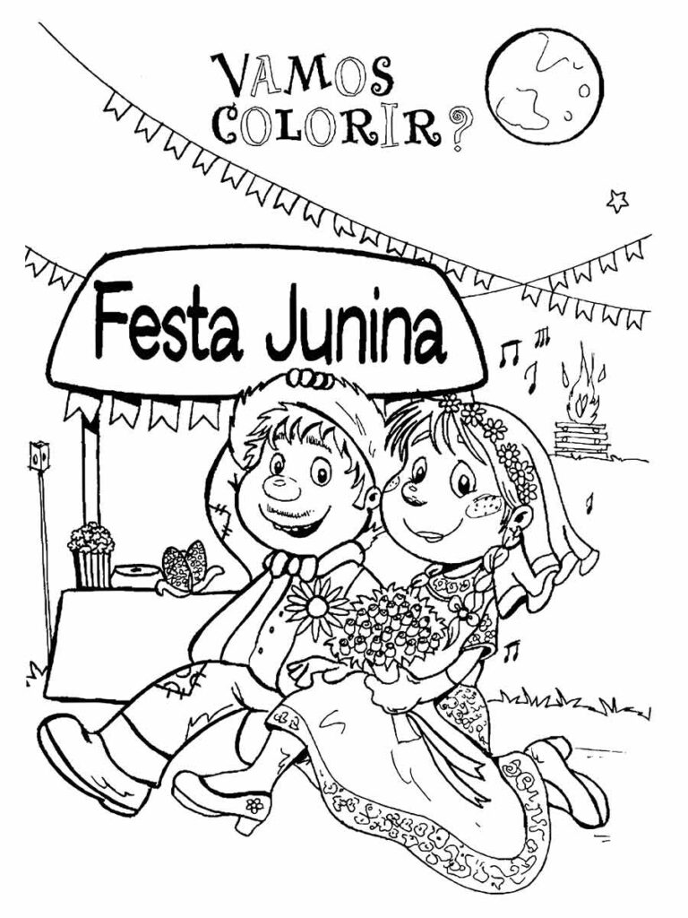 Desenhar Festa Junina – Página 12 para colorir