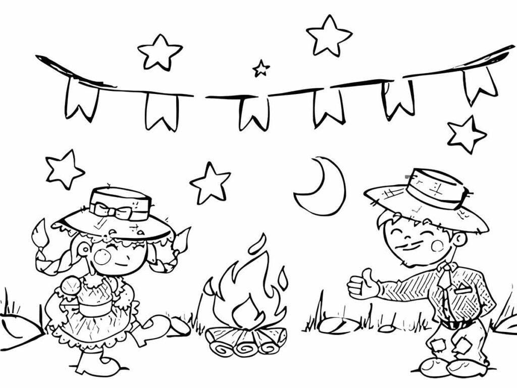 Desenhos de Desenhar Festa Junina - Página 28 para colorir