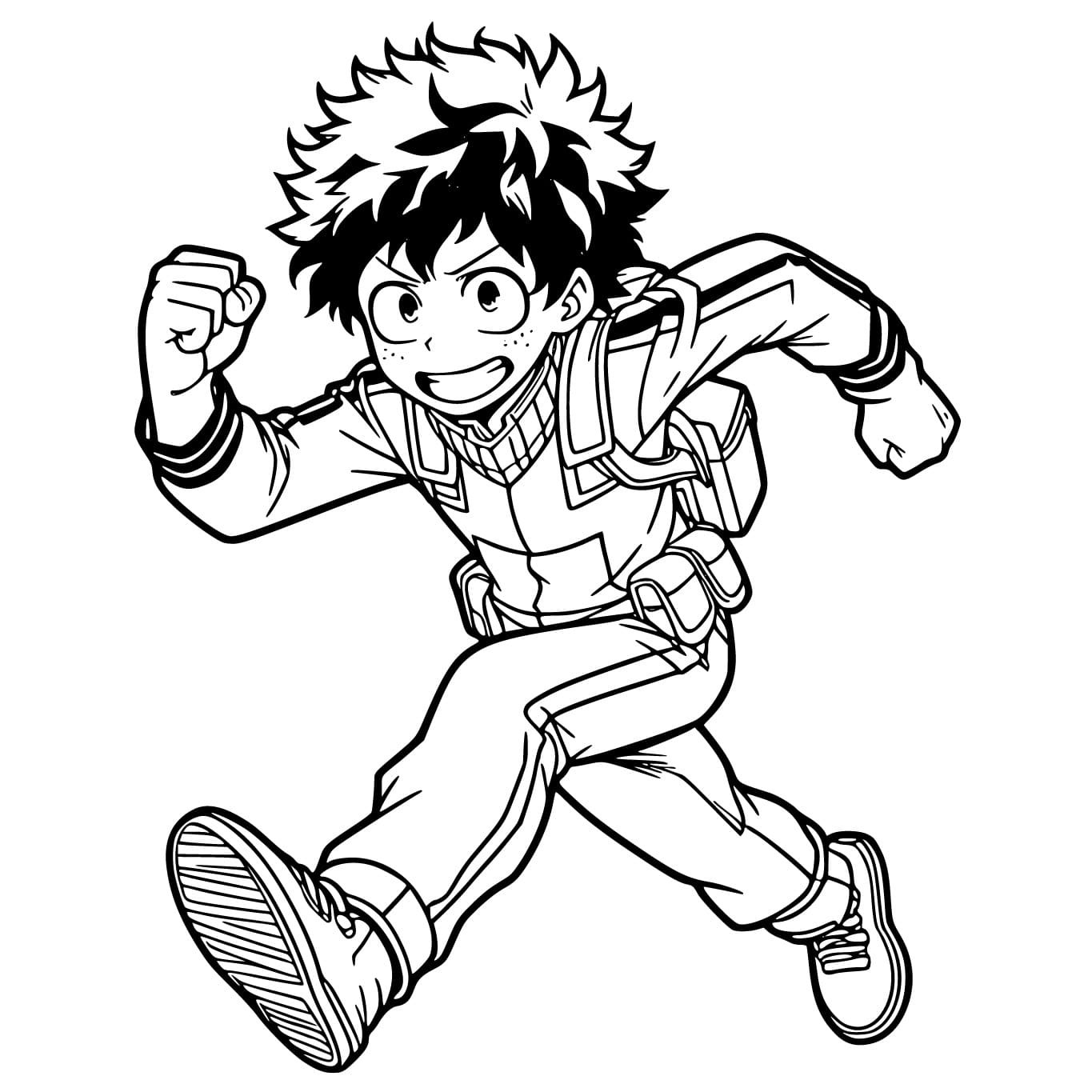 Desenhar Izuku Midoriya Correndo para colorir